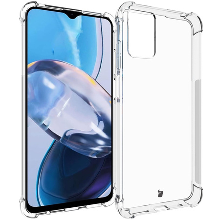 Etui + 2x folia Bizon Case Clear Pack do Motorola Moto E22 / E22i, przezroczyste