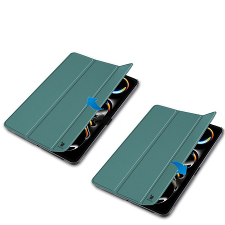 Etui Bizon Case Tab Croc do iPad Pro 11" 5 gen. 2024, ciemnozielone