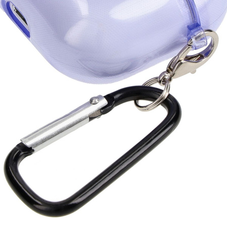 Etui Bizon Case Headphone Clear do Airpods 3, przezroczysto-fioletowe
