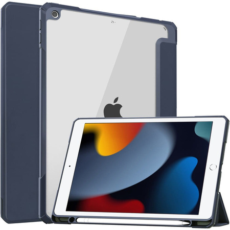 Etui Bizon Case Tab Clear Matt do Apple iPad 9/8/7 10.2 2021/2020/2019, granatowe