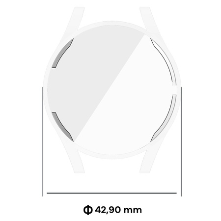 Etui Bizon Case Watch Felipe do Galaxy Watch FE / Watch 4 40 mm, przezroczyste