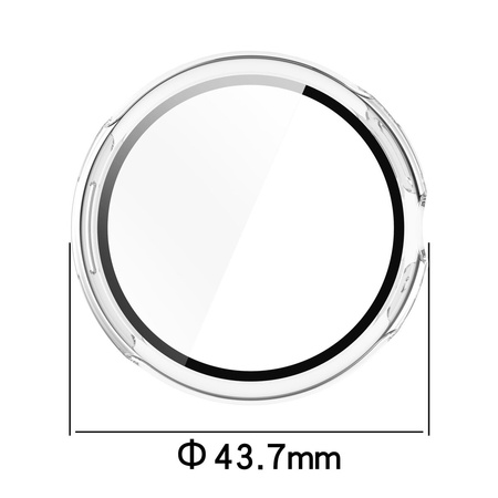 Etui ze szkłem do zegarka Bizon Case+Glass Watch do Google Pixel Watch 3 41mm, przeźroczyste