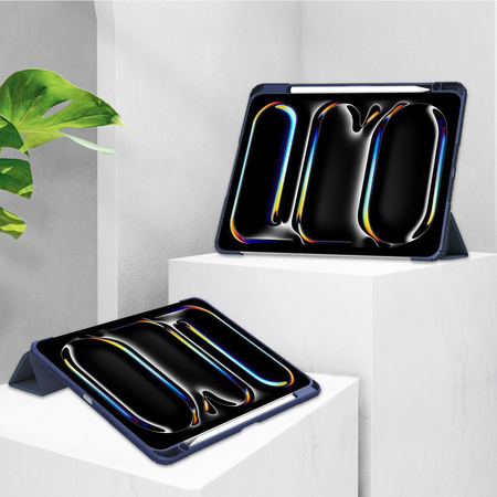 Etui Bizon Case Tab Clear Matt do iPad Pro 11" 5 gen. 2024, granatowe