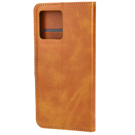 Etui z klapką Bizon Case Pocket do Motorola Moto G84 5G, brązowe