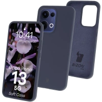Silikonowe etui Bizon Soft Case do Oppo Reno13, ciemnoniebieskie