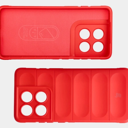 Pancerne etui Bizon Case Tur do Motorola Edge 60 Pro, czerwone