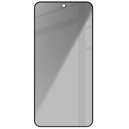 Prywatyzujące szkło hartowane Bizon Glass Edge Shadow do Galaxy S23, przyciemniane z czarną ramką