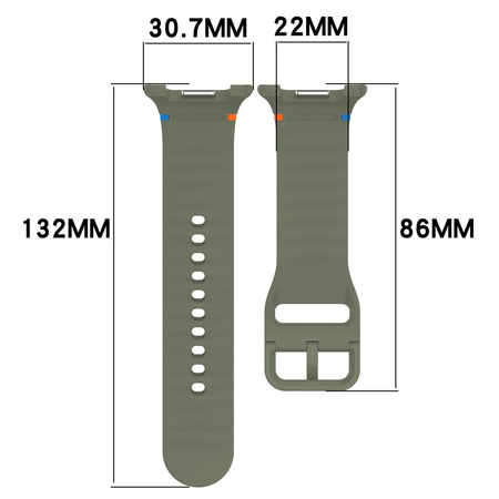 Silikonowy pasek Bizon Strap Watch Silicone do Galaxy Watch Ultra 47 mm, żółty