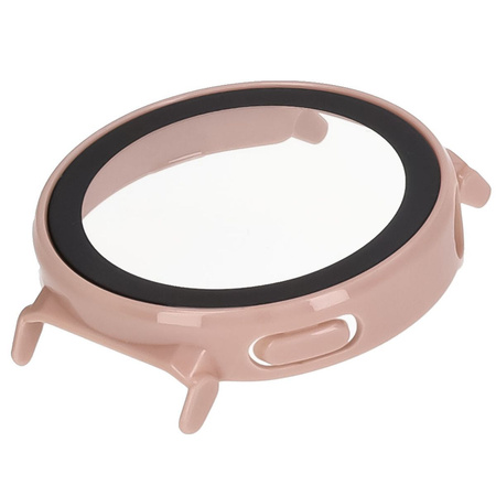 Etui ze szkłem do zegarka Bizon Case Watch Adamo do Huawei Watch GT 5 Pro 42 mm, różowe