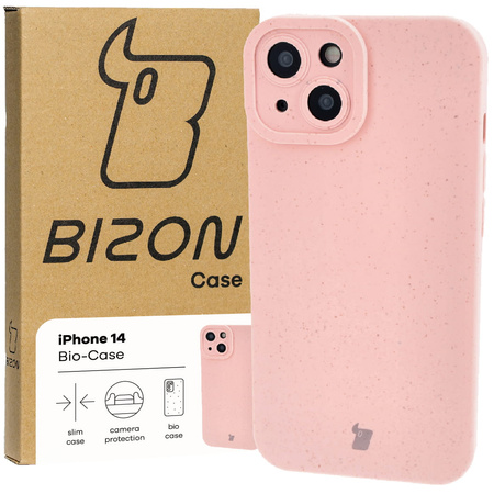 Ekologiczne etui Bizon Bio-Case do iPhone 14, różowe