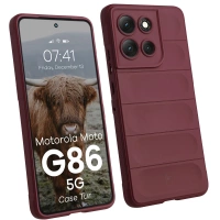 Pancerne etui Bizon Case Tur do Motorola Moto G86 5G, burgundowe