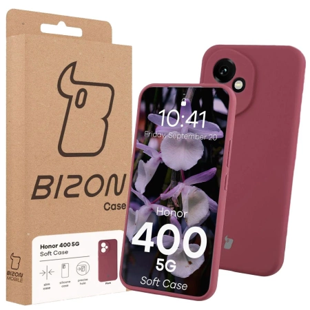 Silikonowe etui Bizon Soft Case do Honor 400, ciemnofioletowe