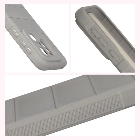 Pancerne etui Bizon Case Tur do Vivo X200 FE, jasnoszare