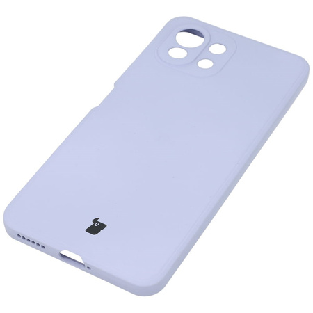 Etui Bizon Case Silicone do Xiaomi Mi 11 Lite / 5G / 5G NE, jasnofioletowe