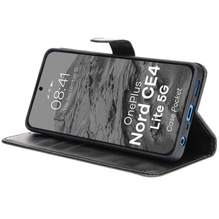 Etui z klapką Bizon Case Pocket do OnePlus Nord CE4 Lite 5G, czarne
