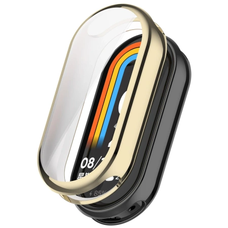 Etui z osłoną ekranu Bizon Case Watch Felipe do Xiaomi Smart Band 10, złote