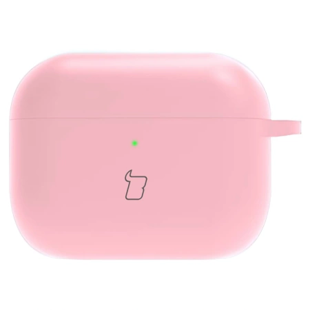 Silikonowe etui z karabińczykiem Bizon Case Headphone Silicone do AirPods 4, jasnozielone