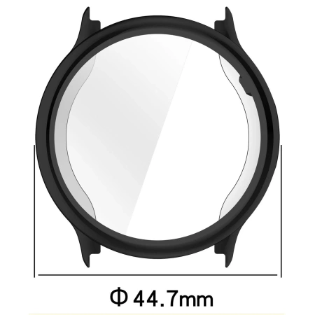 Etui z osłoną ekranu Bizon Case Watch Felipe do Garmin Vivoactive 6, czarne