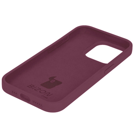 Etui silikonowe do iPhone 15 Pro Bizon Soft Case, ciemnofioletowe