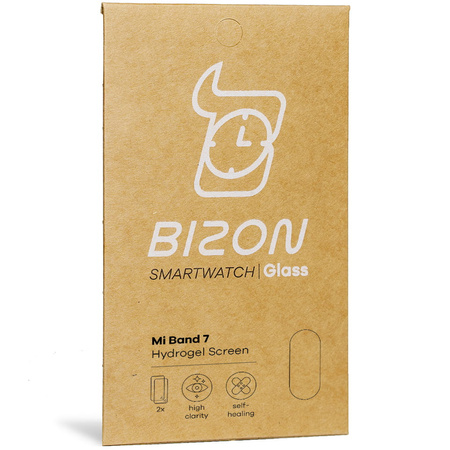 Folia hydrożelowa na ekran Bizon Glass Hydrogel, Xiaomi Mi Band 7, 2 sztuki