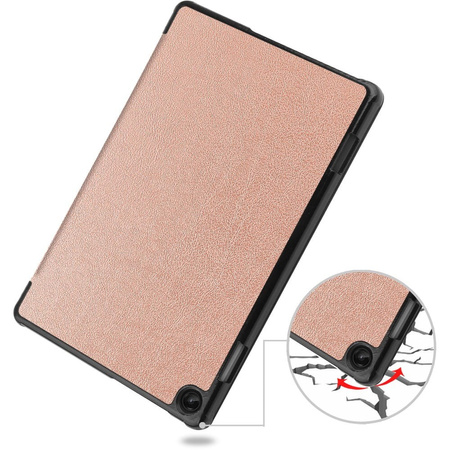 Etui Bizon Case Tab Croc do Lenovo Tab M10, różowozłote
