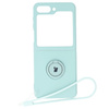 Etui Bizon Case Silicone Ring Sq do Samsung Galaxy Z Flip5, turkusowe