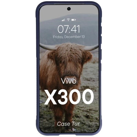 Pancerne etui Bizon Case Tur do Vivo X300, granatowe