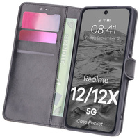 Etui z klapką Bizon Case Pocket do Realme 12 / 12x, czarne