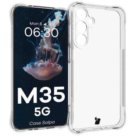 Elastyczne etui Bizon Case Salpa do Galaxy M35 5G, przezroczyste