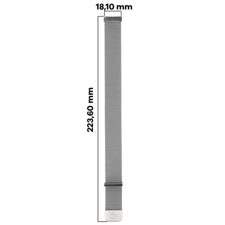 Pasek Bizon Strap Watch Chain 20 mm do smartwatcha, srebrny