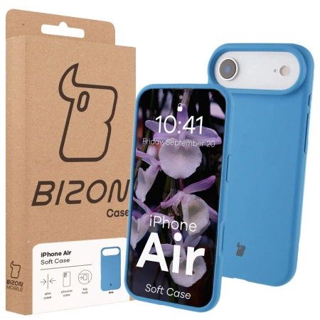 Silikonowe etui Bizon Soft Case do iPhone Air, niebieskie