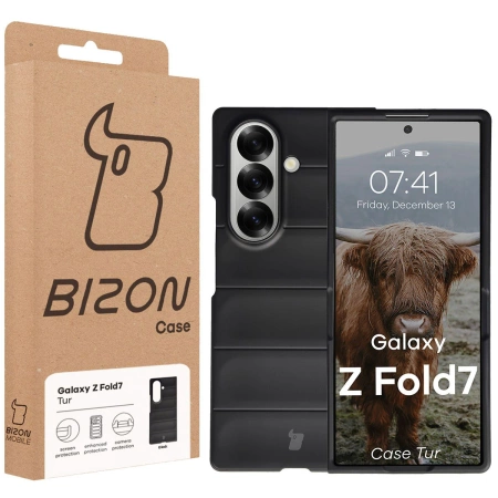 Pancerne etui Bizon Case Tur do Galaxy Z Fold7, czarne