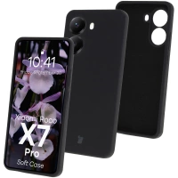 Silikonowe etui Bizon Soft Case do Xiaomi POCO X7 Pro, czarne