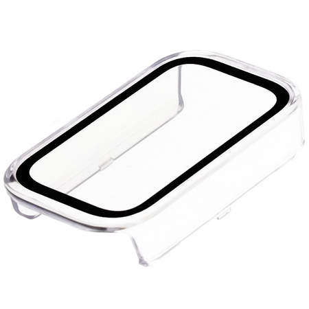 Etui ze szkłem do zegarka Bizon Case+Glass Watch do Xiaomi Smart Band 9 Active / Redmi Band 3, przezroczyste
