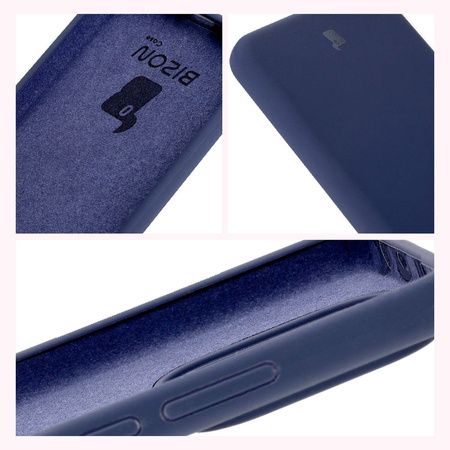 Silikonowe etui Bizon Soft Case do Xiaomi Redmi Note 14 5G, ciemnoniebieskie