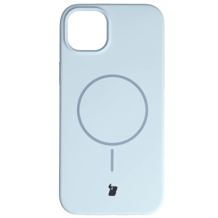 Silikonowe etui z pierścieniem magnetycznym Bizon Soft Case Magnetic do 15 Plus/14 Plus, błękitne