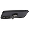 Etui z uchwytem na palec Bizon Case Hybrid Ring do Oppo A58 4G, przydymione z czarną ramką
