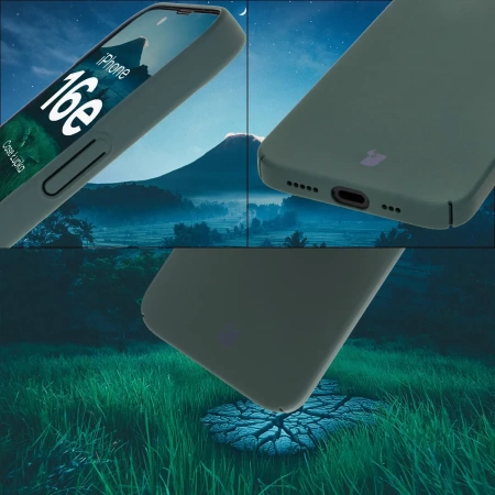Etui Bizon Case Łupka do iPhone 16e, zielone