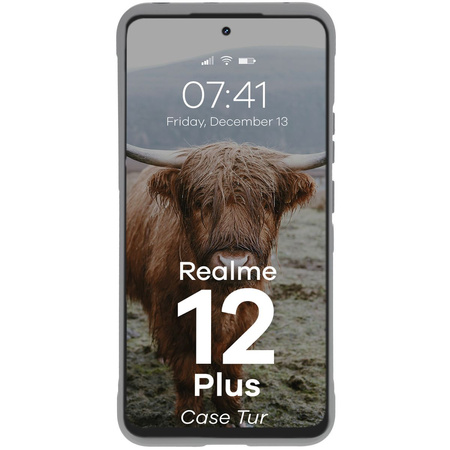 Pancerne etui Bizon Case Tur do Realme 12+, jasnoszare