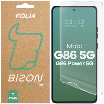 Folia hydrożelowa na ekran Bizon Glass Hydrogel Front Duo do Motorola Moto G86 5G / G86 Power 5G, 2 sztuki
