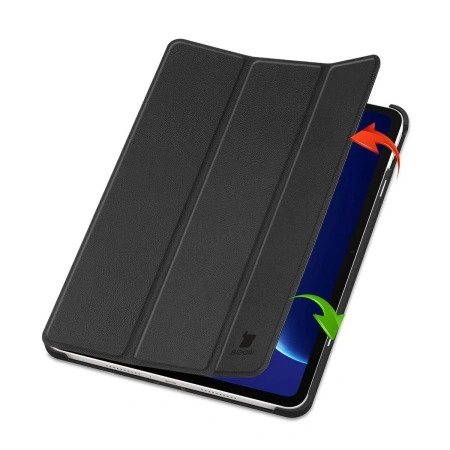 Etui z klapką Bizon Case Tab Croc do OnePlus Pad Go 2 / Oppo Pad Air5, czarne