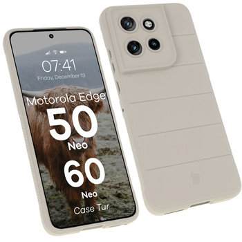 Pancerne etui Bizon Case Tur do Motorola Edge 50 Neo, jasnoszare
