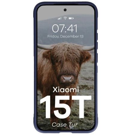Pancerne etui Bizon Case Tur do Xiaomi 15T, granatowe