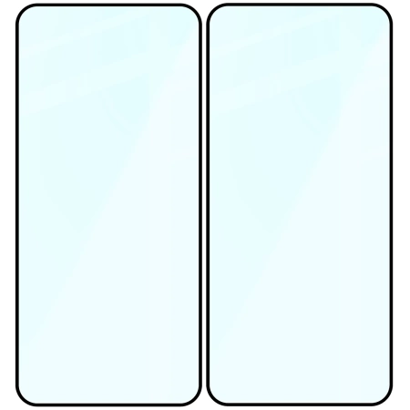 Szkło hartowane Bizon Glass Edge Duo do Galaxy S25 FE / S24 FE / A36 5G / A56 5G, czarna ramka, 2 sztuki