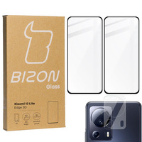 2x Szkło + szybka na aparat BIZON Edge 3D do Xiaomi 13 Lite