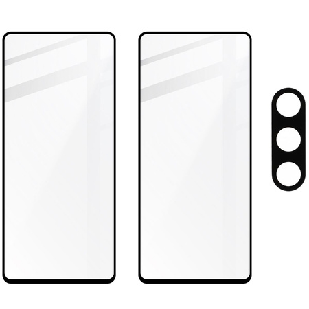 2x Szkło + szybka na aparat BIZON Edge 2 Pack do Galaxy M55 5G