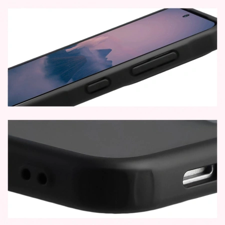 Etui Bizon Case Angelo do Galaxy A57 5G, przydymione z czarną ramką