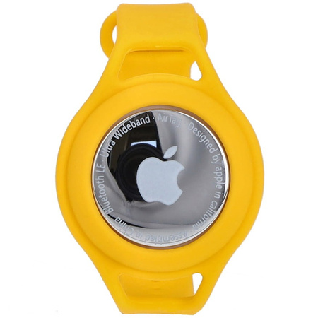 Etui Bizon Case Locator Child do Apple AirTag, żółte