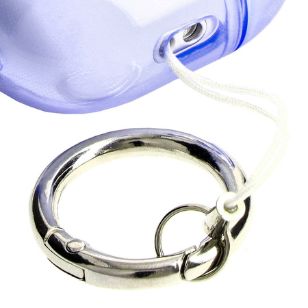 Etui Bizon Case Headphone Clear do Airpods Pro 2, przezroczysto-fioletowe