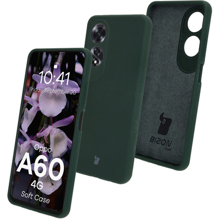 Silikonowe etui Bizon Soft Case do Oppo A60 4G, ciemnozielone